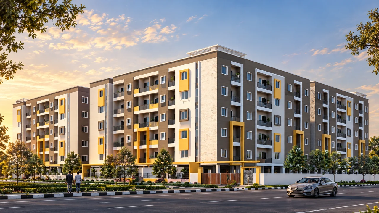 Saketh Hillside · Architectural elevation · Artist’s visualisation